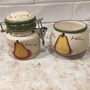 Morris National Hand Painted Condiment Dishes - Set of 2